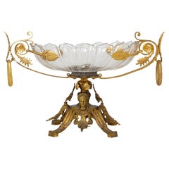 Impressionnant centre de table en bronze doré français