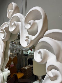 Impressive French plaster mirror Jean Boggio for Les Héritiers circa 1980