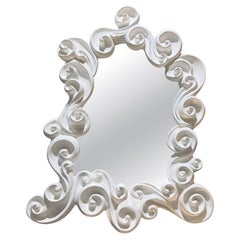 Impressive French plaster mirror Jean Boggio for Les Héritiers circa 1980