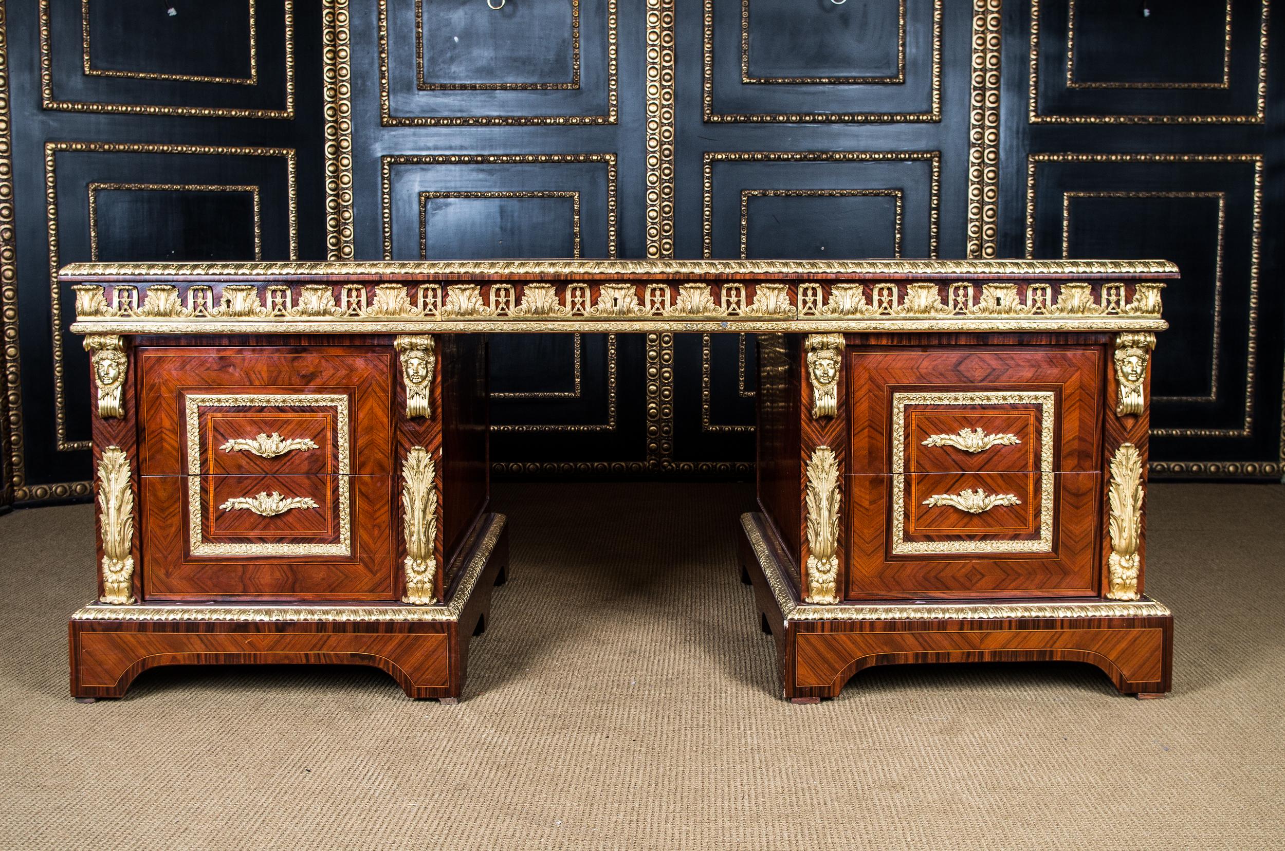 Veneer Impressive French Writing Desk in the Style of Louis XIV