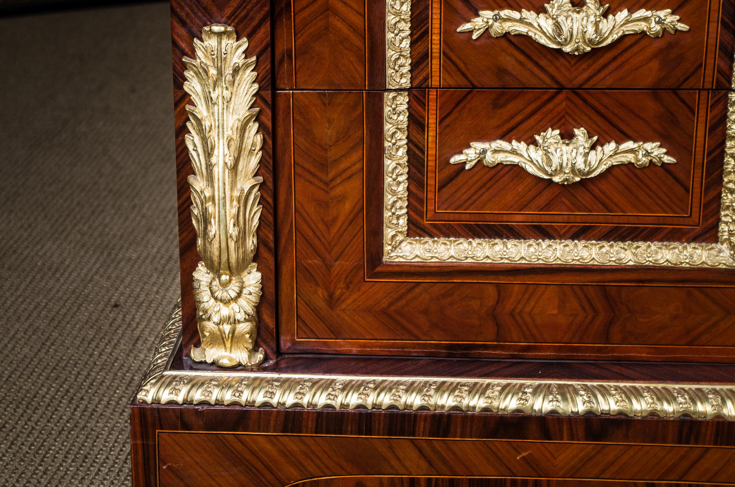 Mahogany Impressive French Writing Desk in the Style of Louis XIV