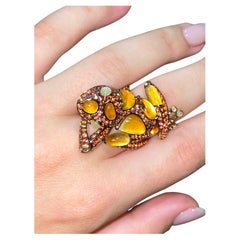 Impressive Frog Yellow 18k Gold Ring for Her