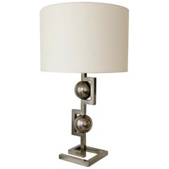 Impressive Geometrical Table Lamp, circa 1970, Italy