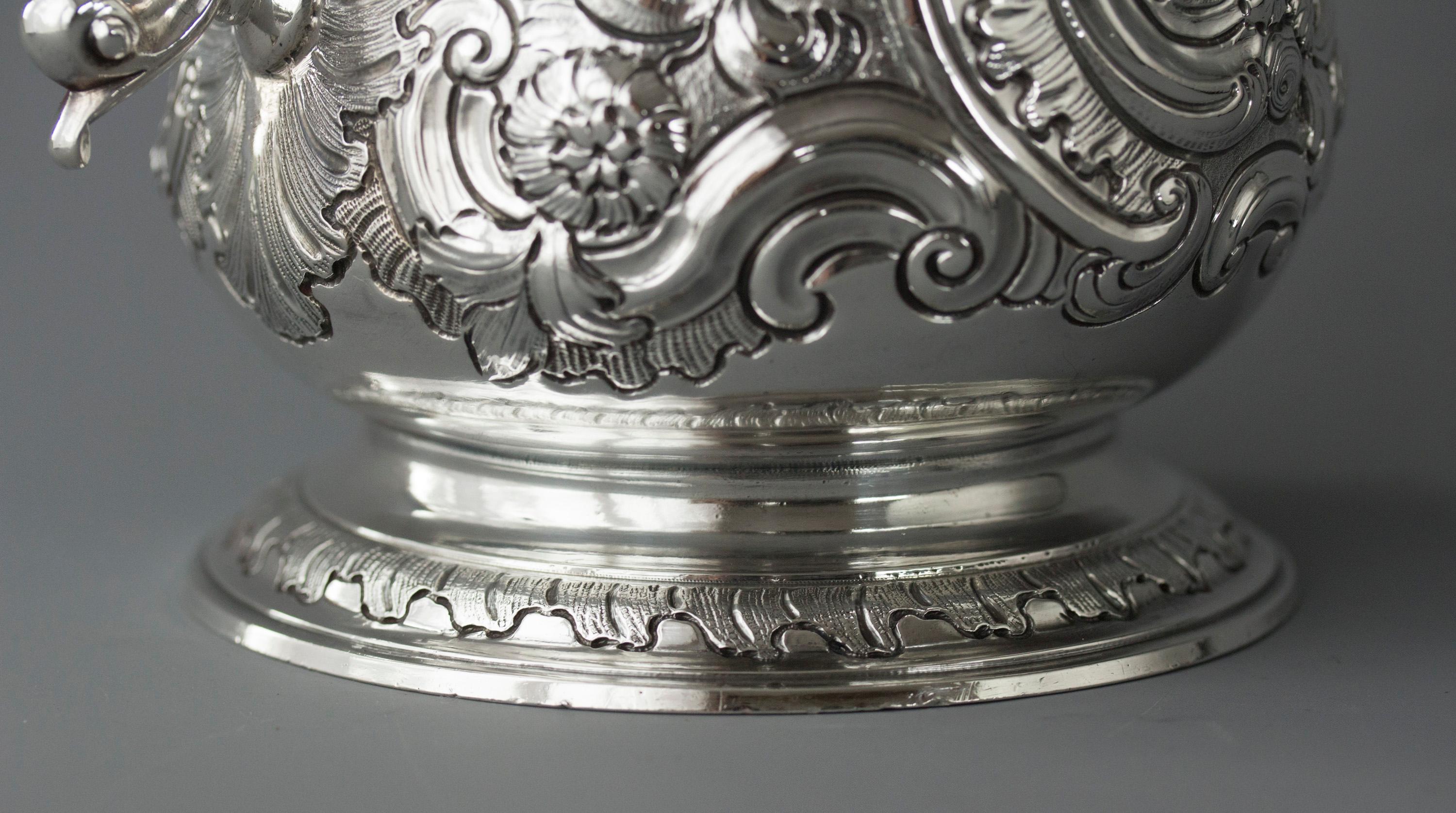 Impressive George II Silver Coffee Pot, London 1751 8