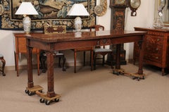 Impressionnante table de service en acajou de style Chippendale, époque George III