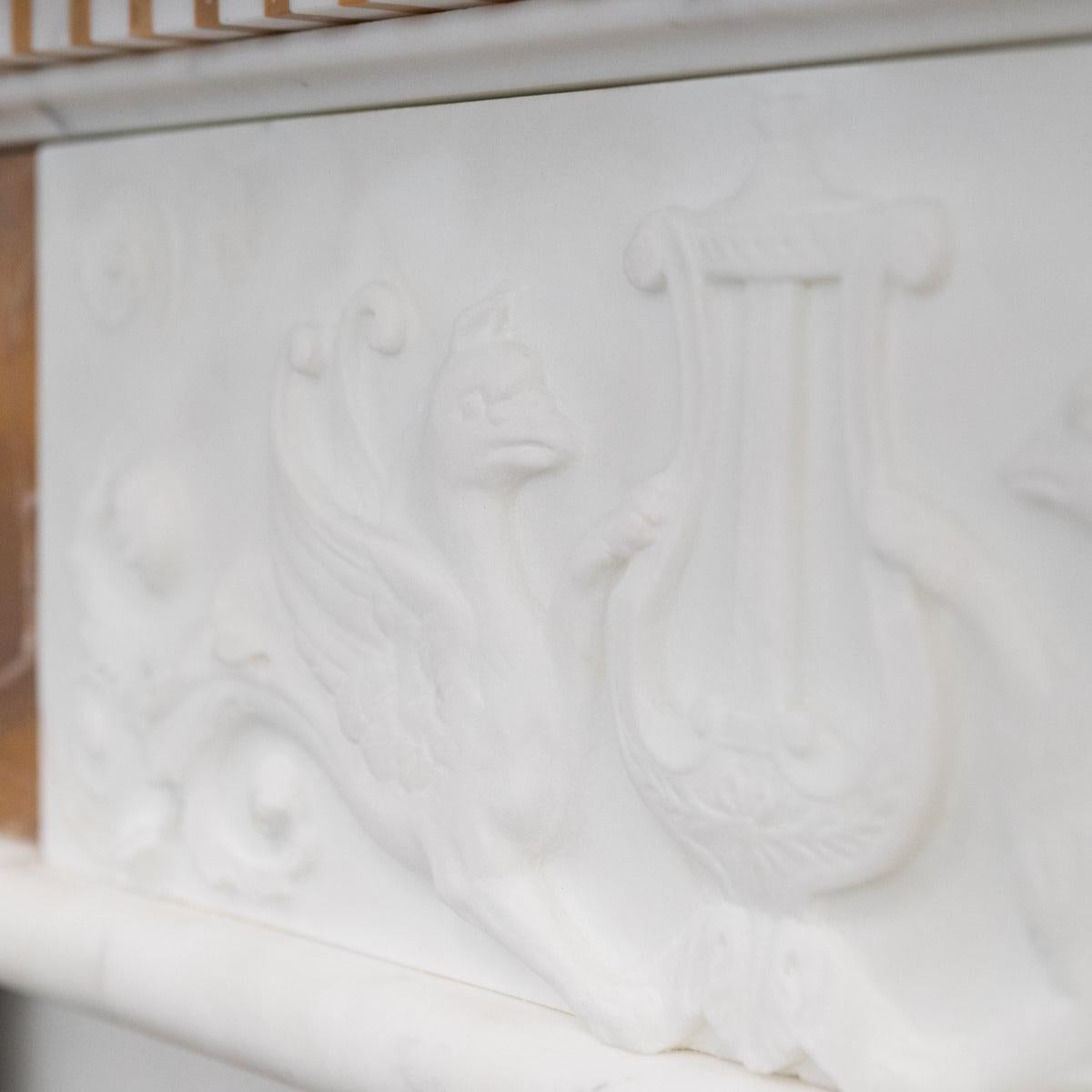 Beeindruckende Statuen im georgianischen Stil und Kamin aus Siena-Marmor im Angebot 9