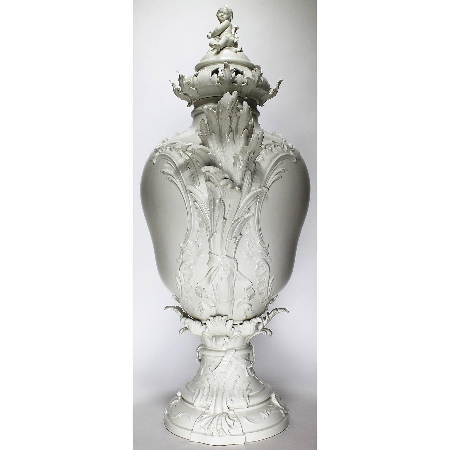 Impressive German 19th Century Berlin KPM Porcelain Figural Exhibition Urn Vase 1