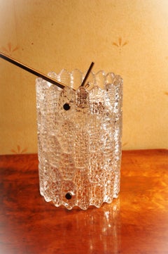 Impressive glass and brass Pendant by Carl Fagerlund for Orrefors