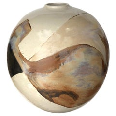 Retro Impressive Glazed Ovoid-Form Pot/Vessel, Signed by Listed Ceramicist Sasha Makov
