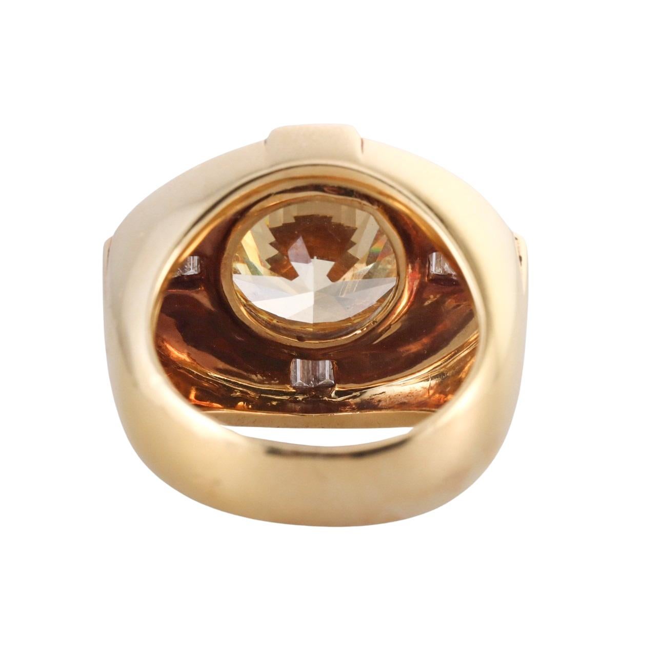 Beeindruckender Gold-Diamant- Citrin-Ring im Zustand „Hervorragend“ im Angebot in New York, NY