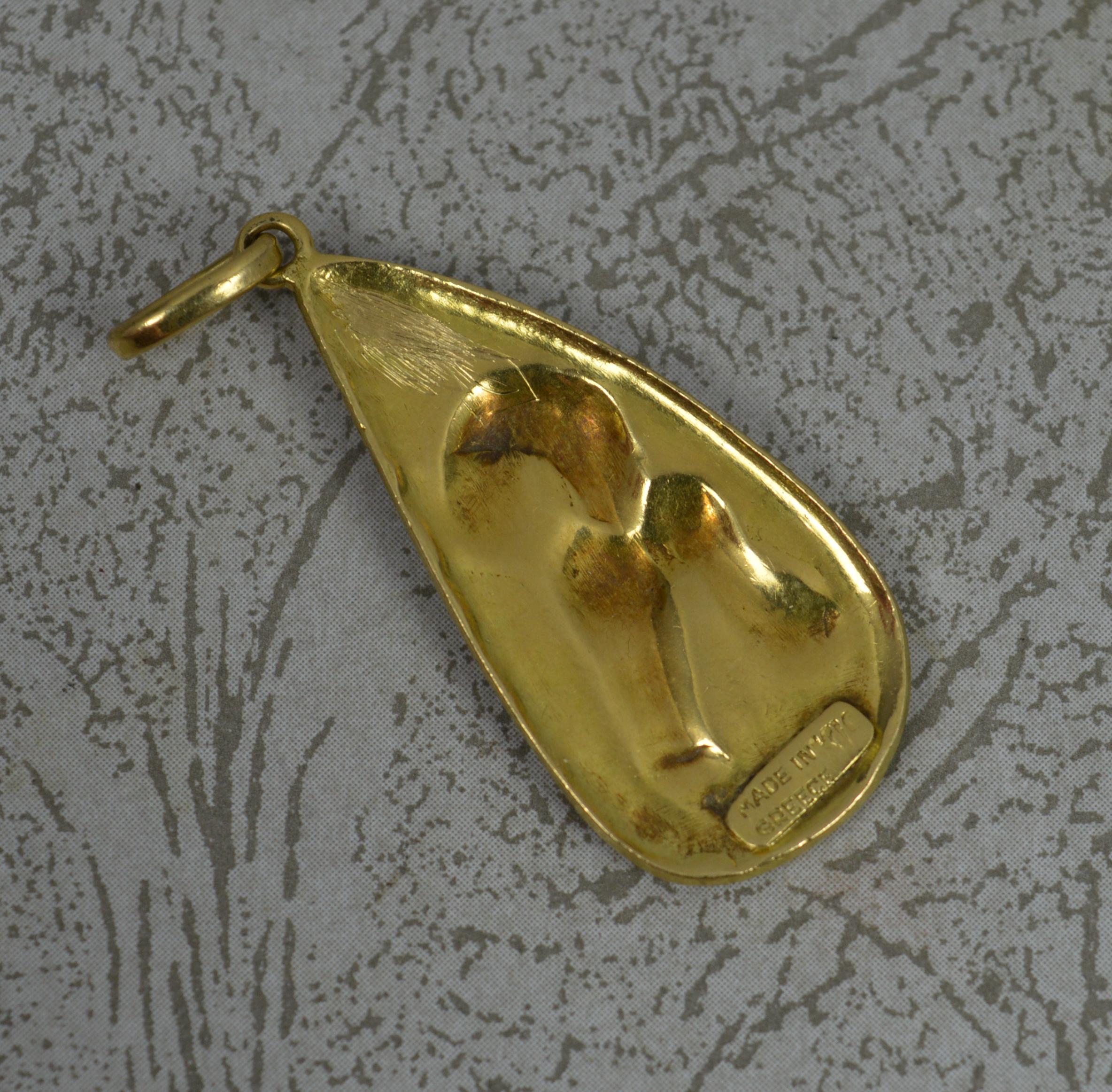 Impressive Greek 14 Carat Gold Pendant In Excellent Condition In St Helens, GB