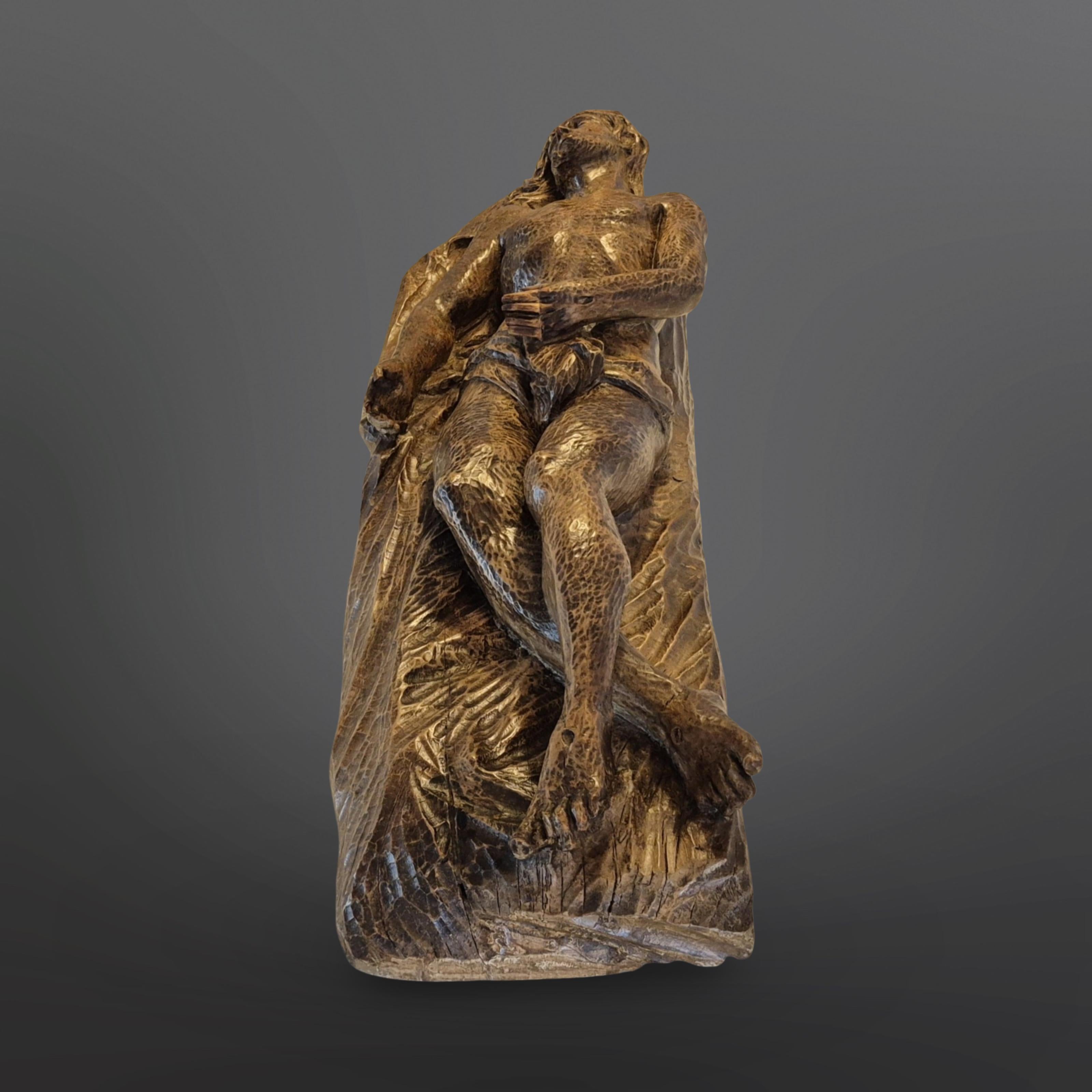 Impressionnante statue du Christ sculptée à la main, Pays-Bas 1900th en vente 1