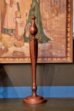 Impressive Hand Turned Georgian-Style Walnut Floor Lamp
