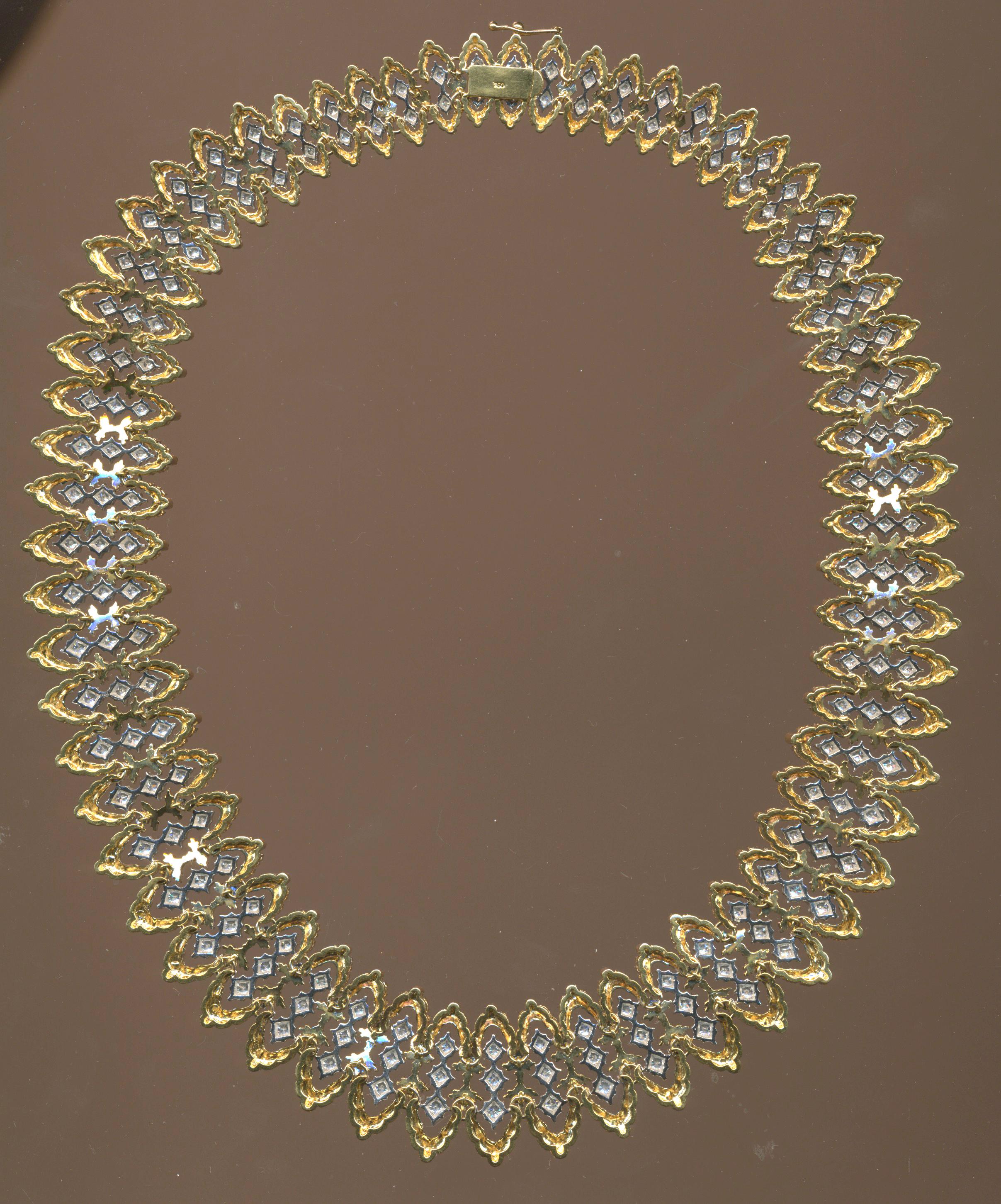 Impressive Heavy Diamond  Necklace in 18k Yellow Gold [5 Ounces+] 7.00 carats  For Sale 5