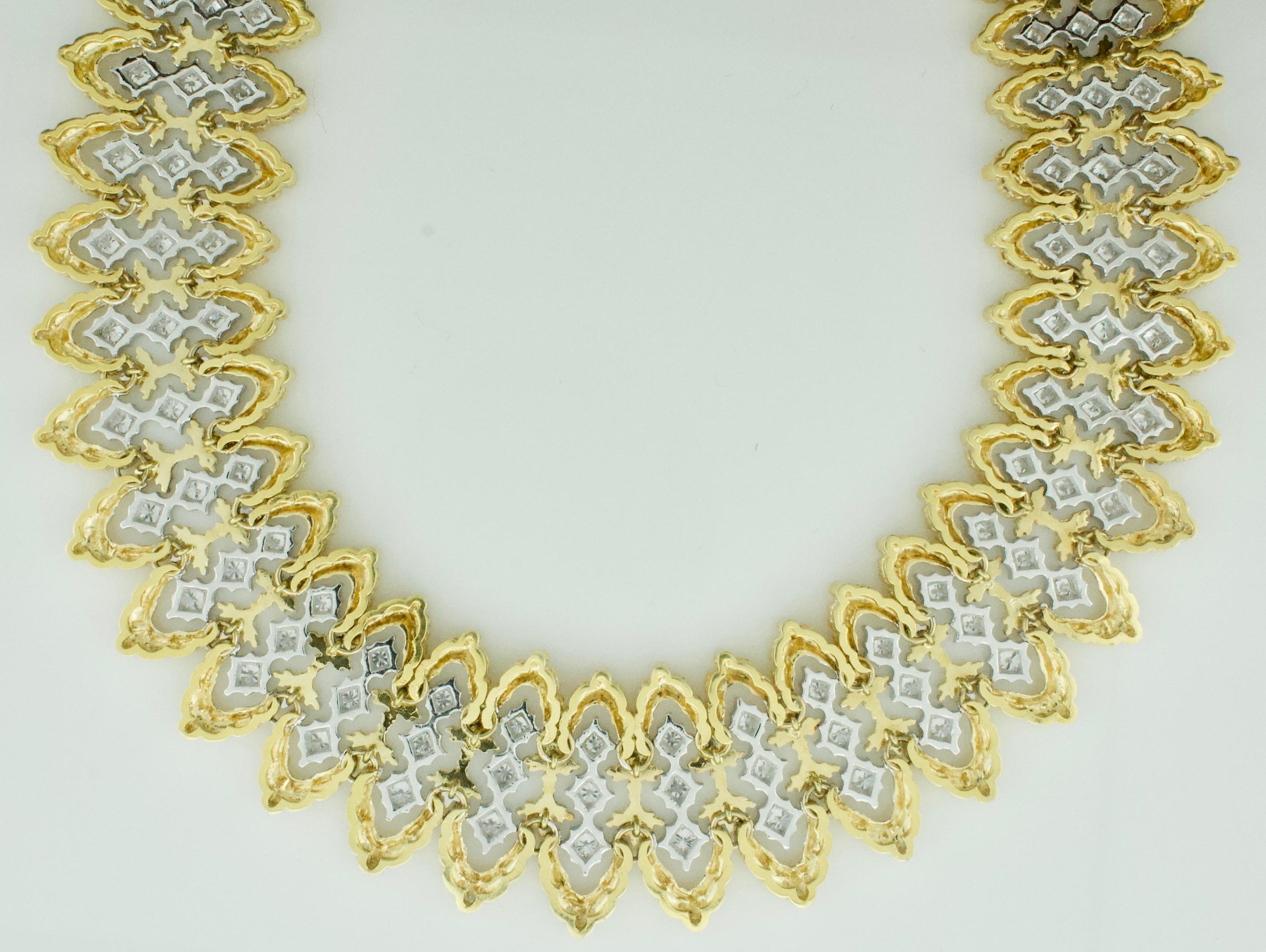 Round Cut Impressive Heavy Diamond  Necklace in 18k Yellow Gold [5 Ounces+] 7.00 carats  For Sale