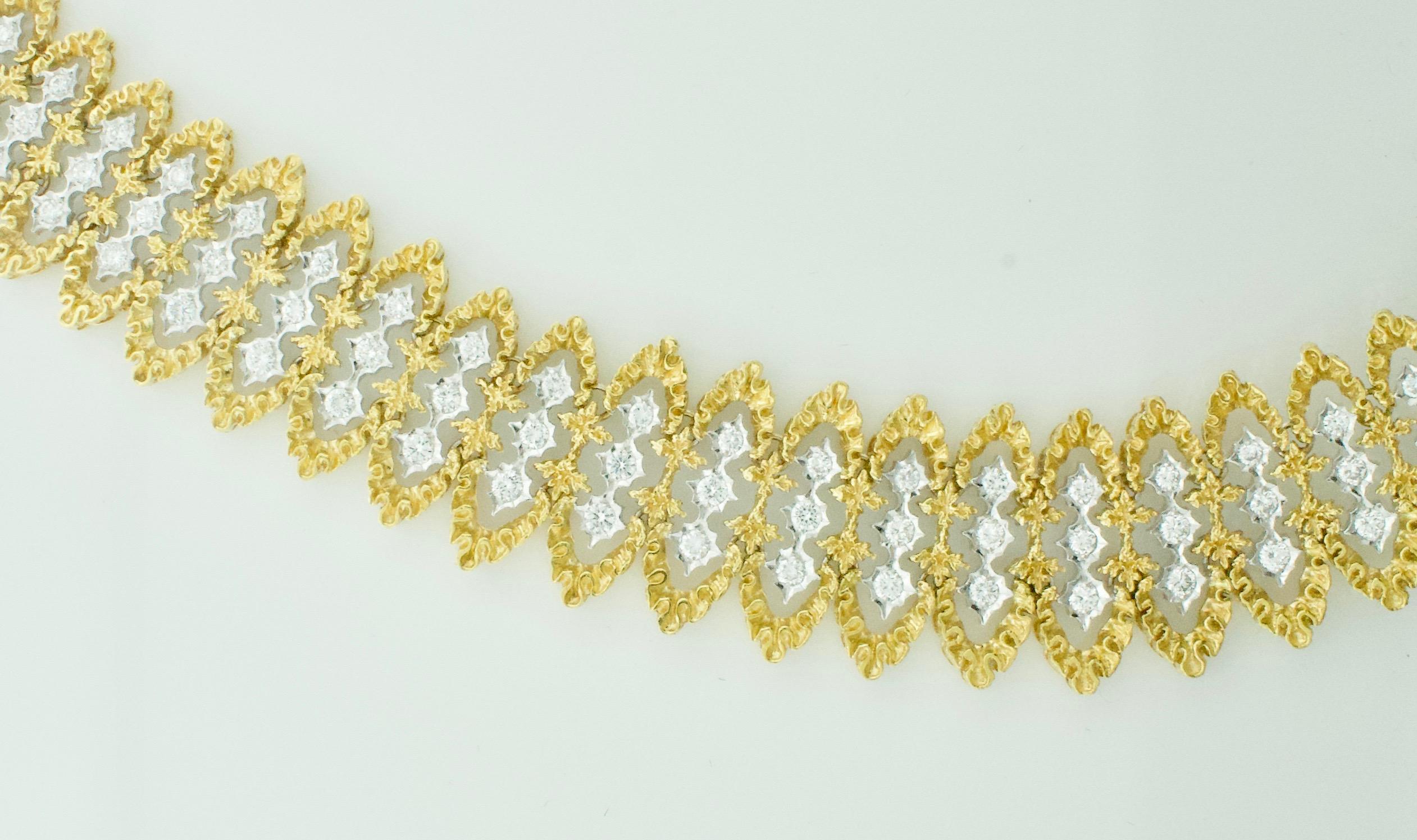 Impressive Heavy Diamond  Necklace in 18k Yellow Gold [5 Ounces+] 7.00 carats  For Sale 1