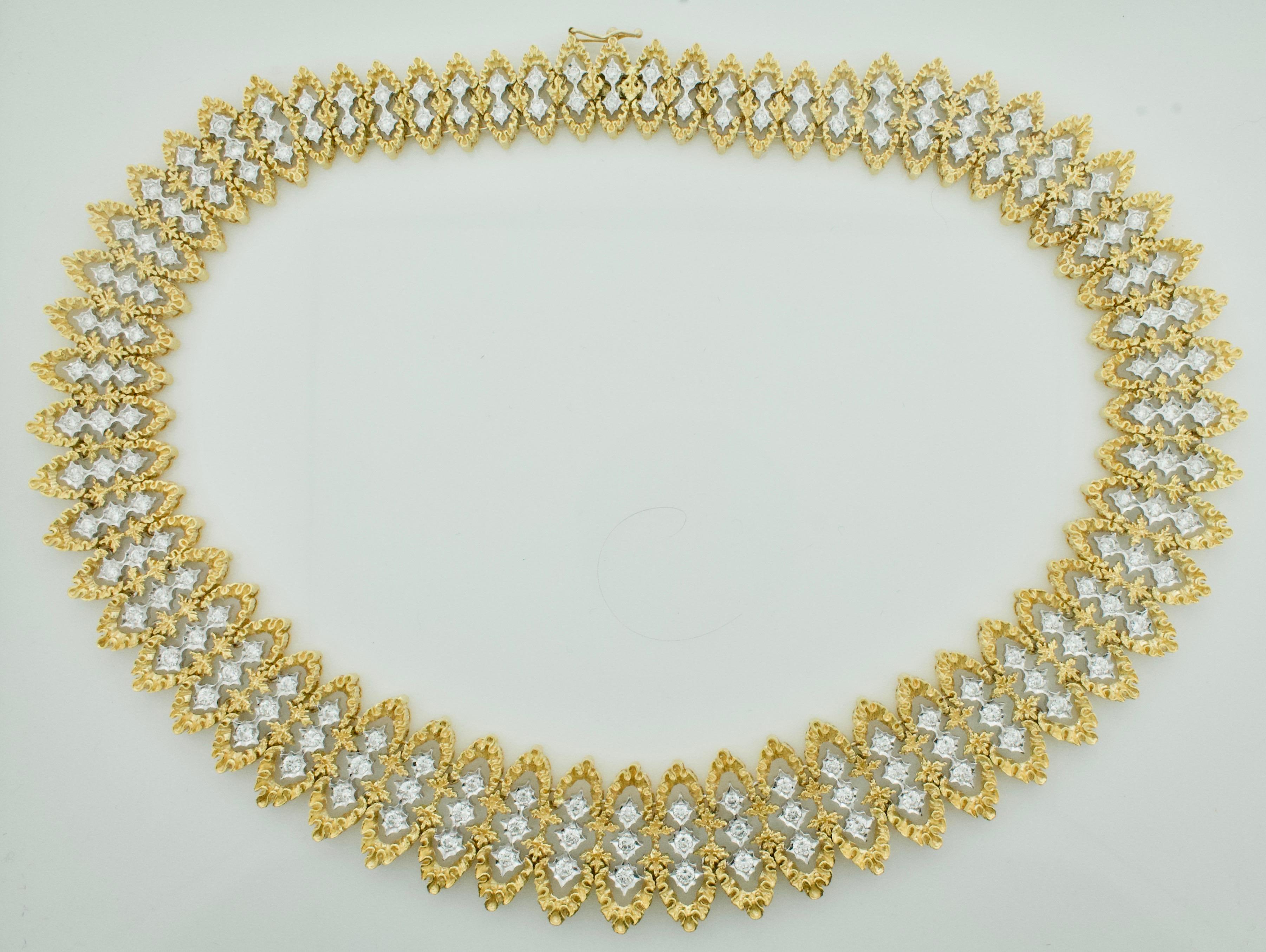 Impressive Heavy Diamond  Necklace in 18k Yellow Gold [5 Ounces+] 7.00 carats  For Sale 3