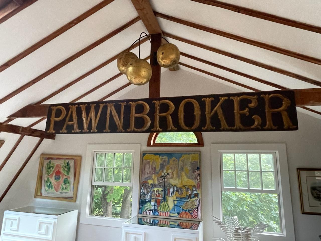 Impressive Huge 19th Century Pawnbroker Sign with Three Spheres Symbol 1