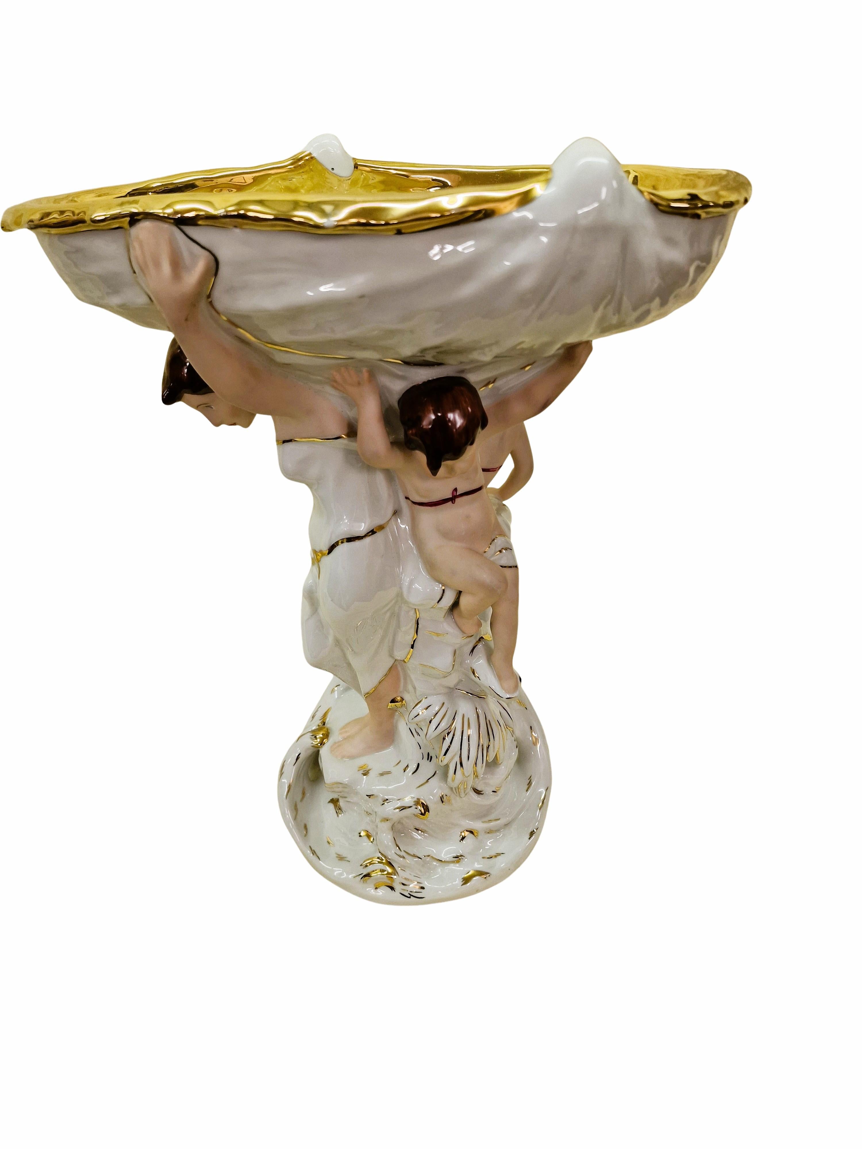 Porcelain Impressive huge centerpiece jardinier porcelain Art Nouveau Jugendstil Royal Dux