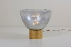 Impressive Huge Pair or Murano Glass and Brass Table Lamps