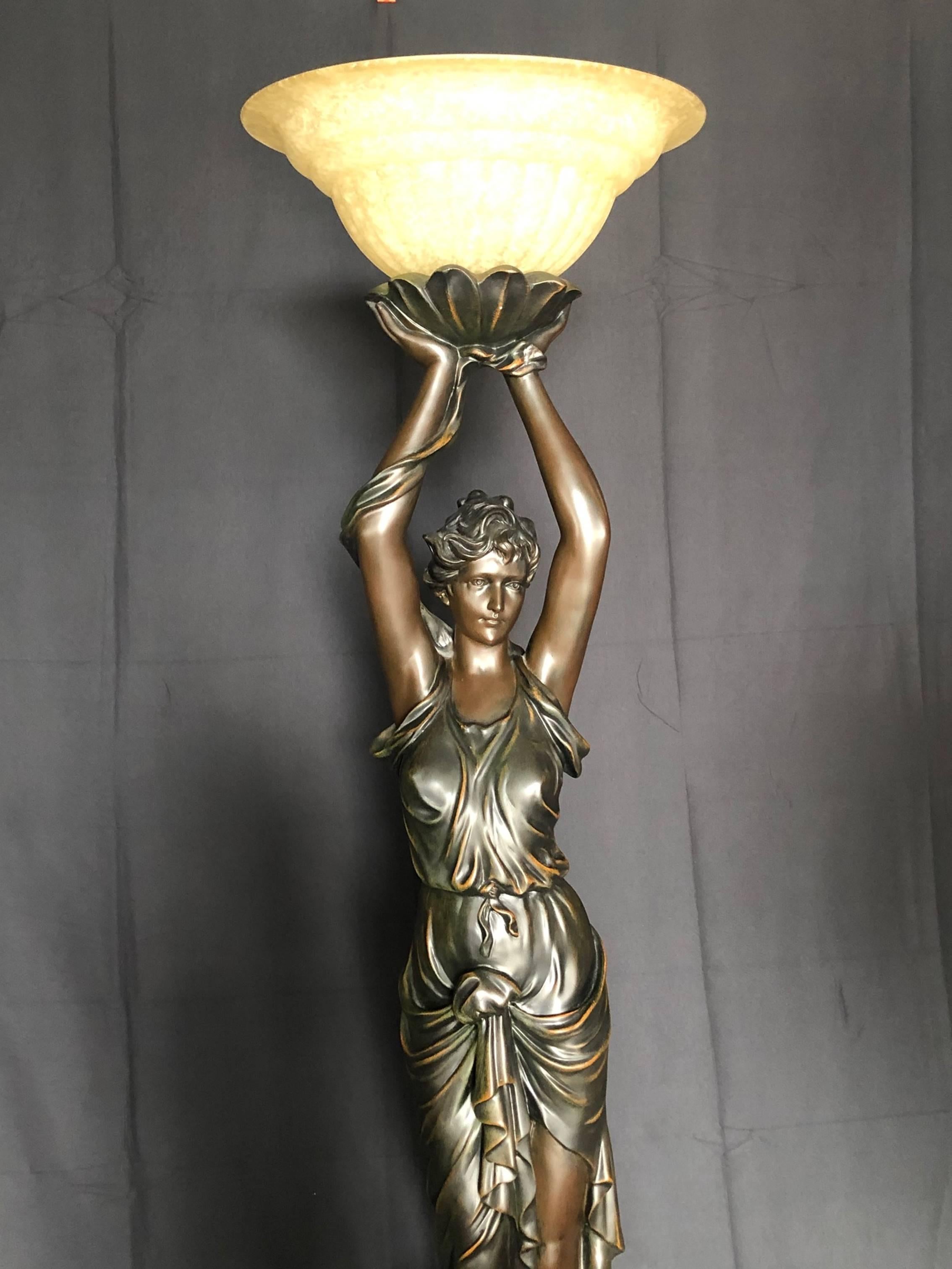 Impressive in Scale French Art Deco Style Figurative Floor Lamp 6