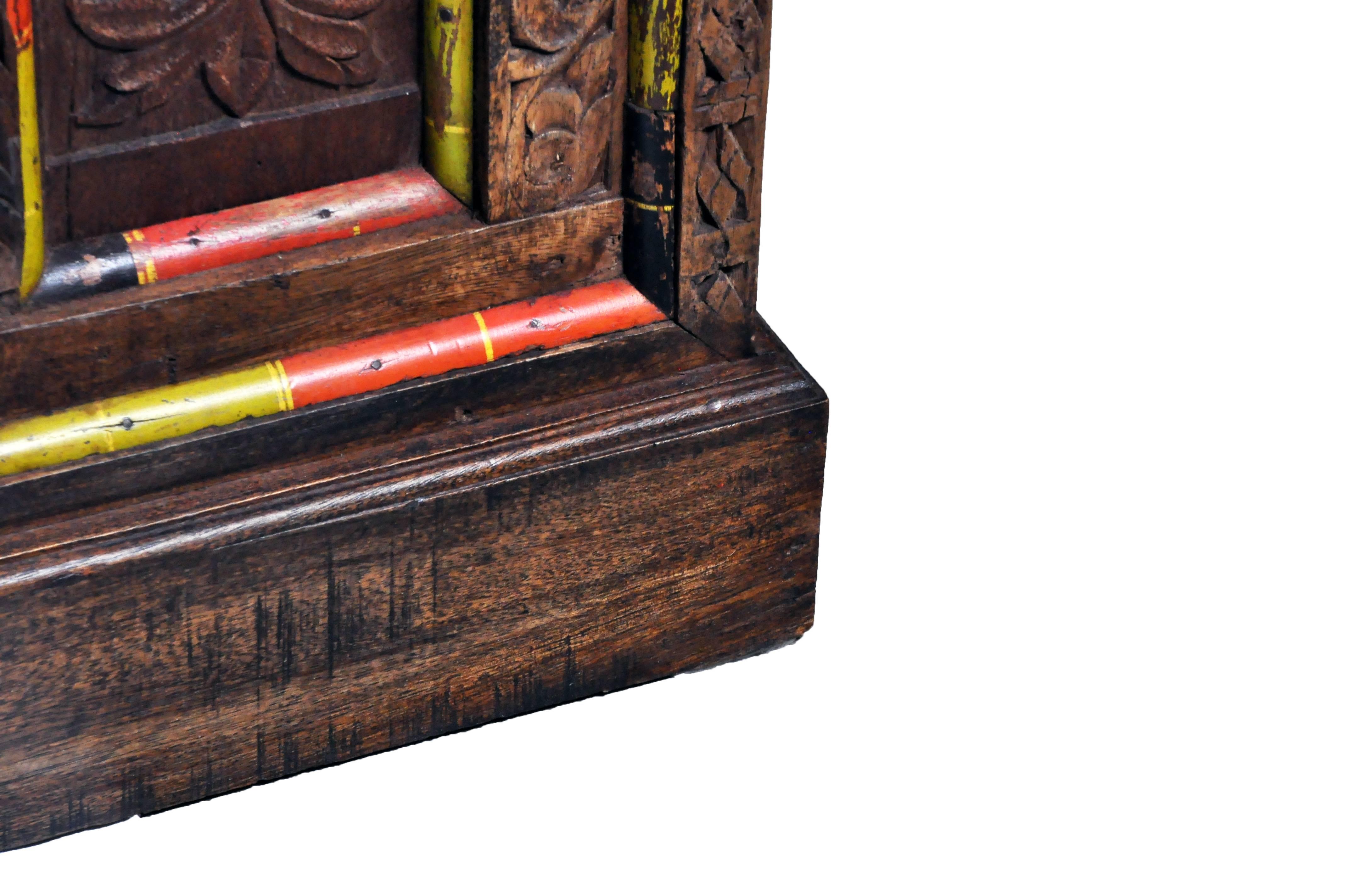 Impressive Indian Sideboard with Beautiful Colors and Carvings 15