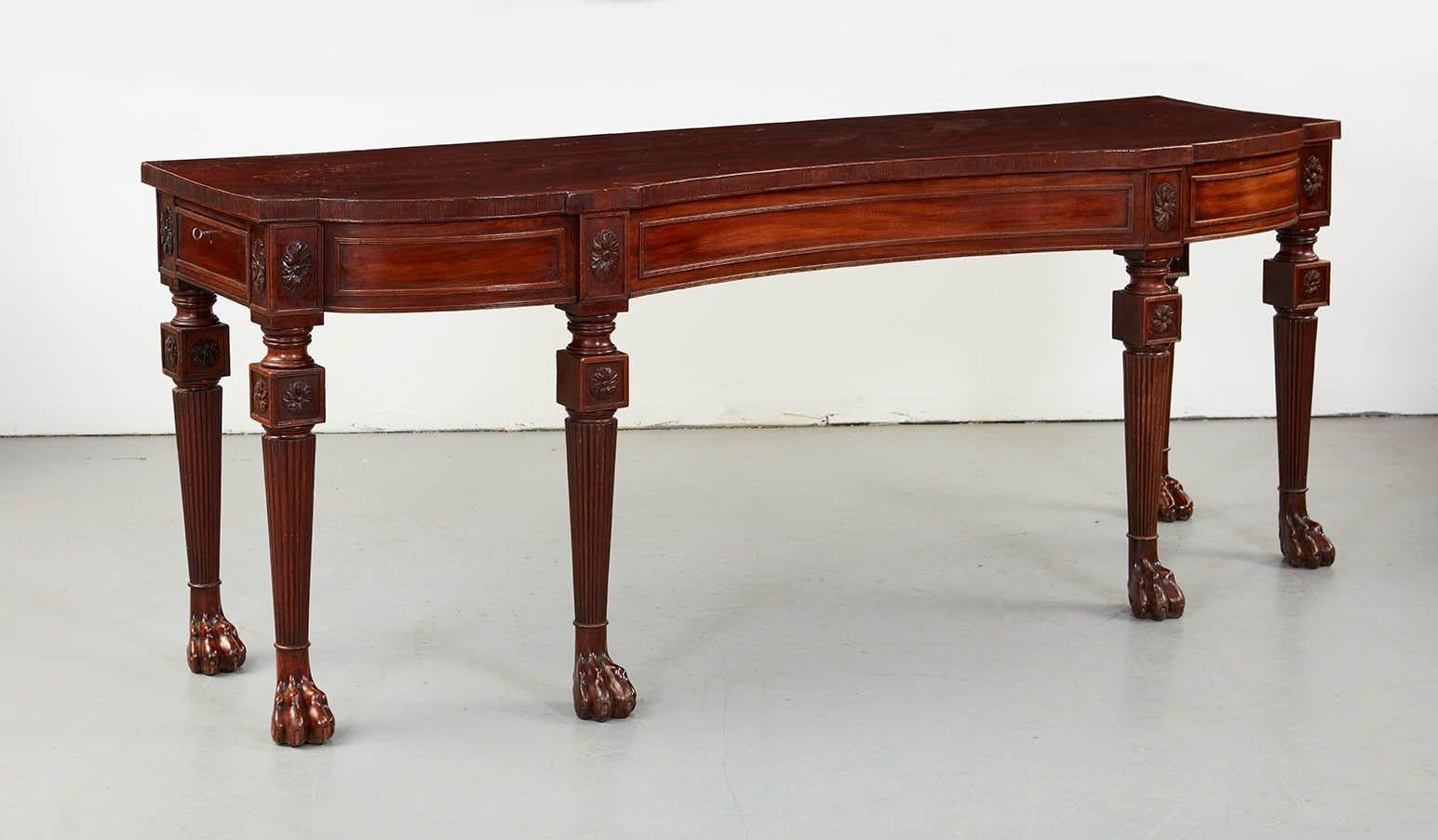 Hand-Carved Impressive Irish Country House Regency Hall Table For Sale
