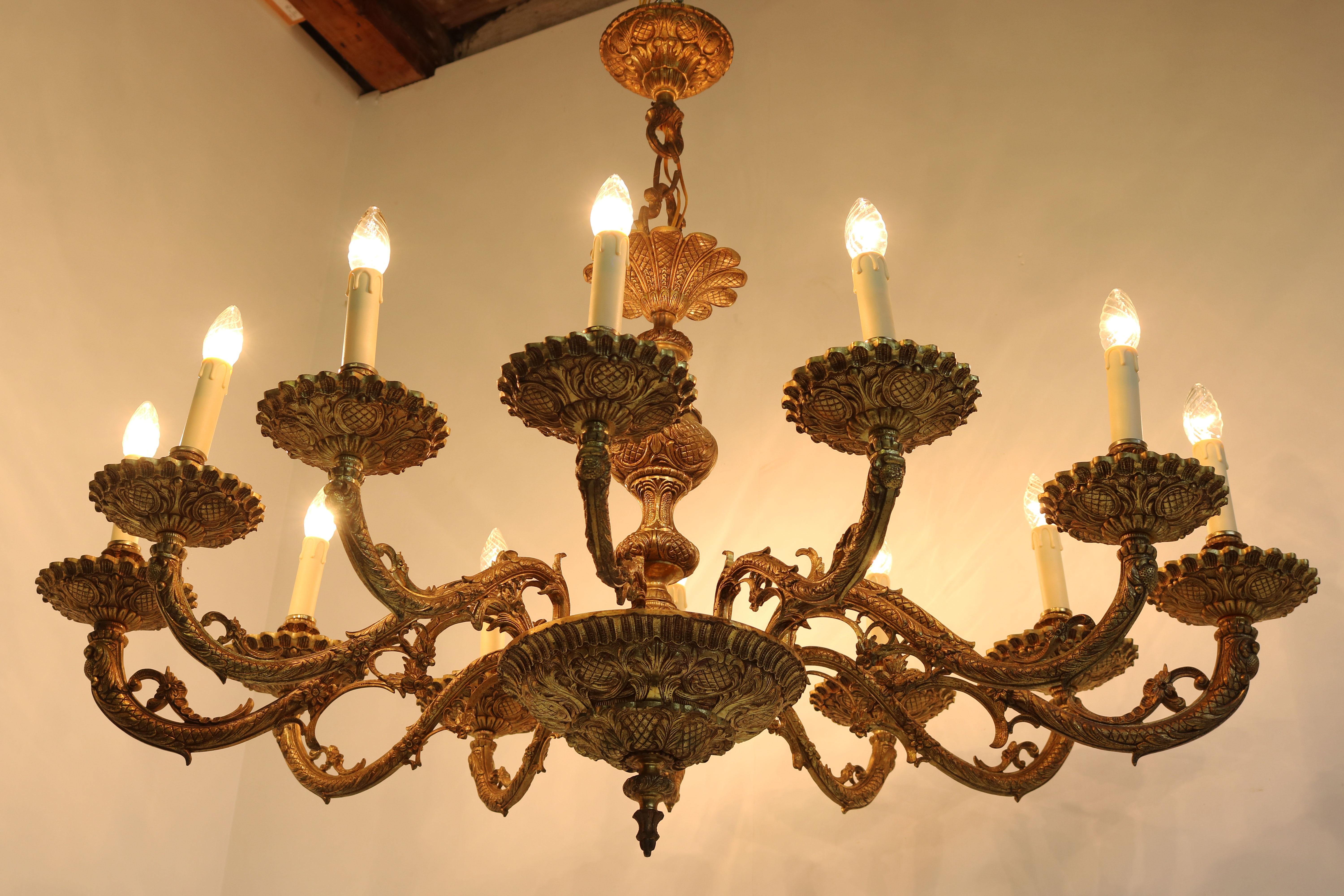 antique brass chandelier