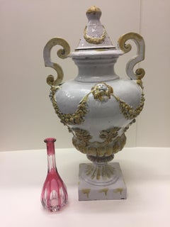 Impressive Italian Ceramic Urn with Lid