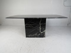 Impressive Italian Midcentury Dining Set with Marble-Top Table