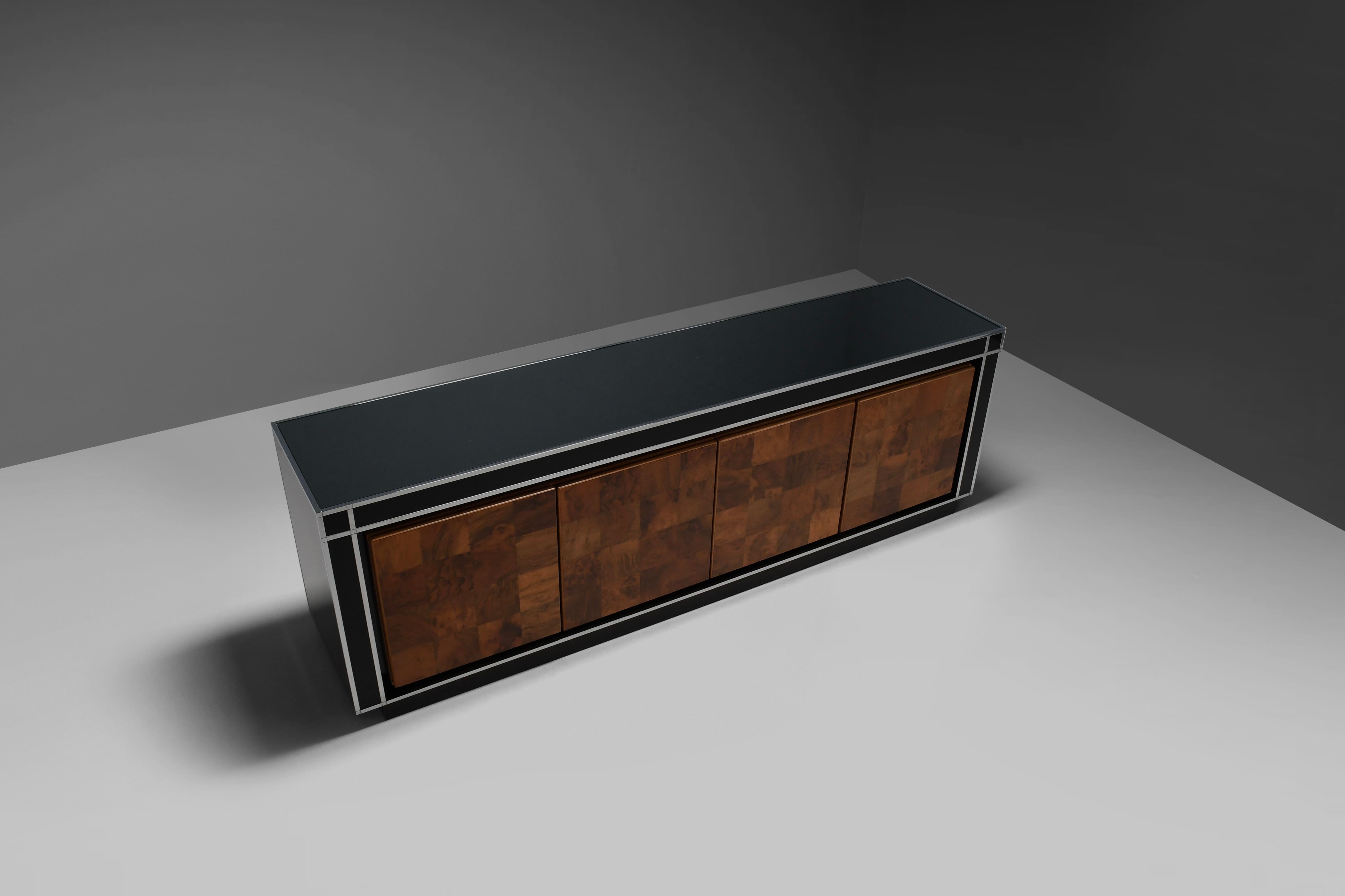 20th Century Impressive Italian Sideboard by Willy Rizzo for Mario Sabot, 1970s For Sale