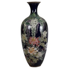 Beeindruckende japanische Cloisonné-Vase, 19. Jahrhundert. 94cm hoch