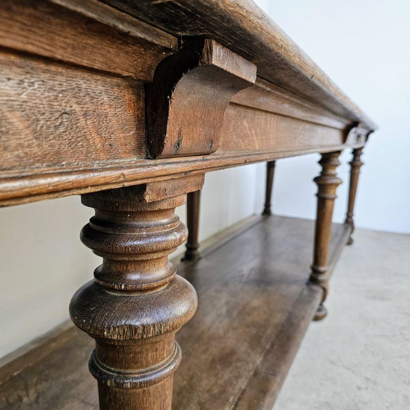 Hand-Crafted Impressive Large 19th Century French Oak Drapers Table