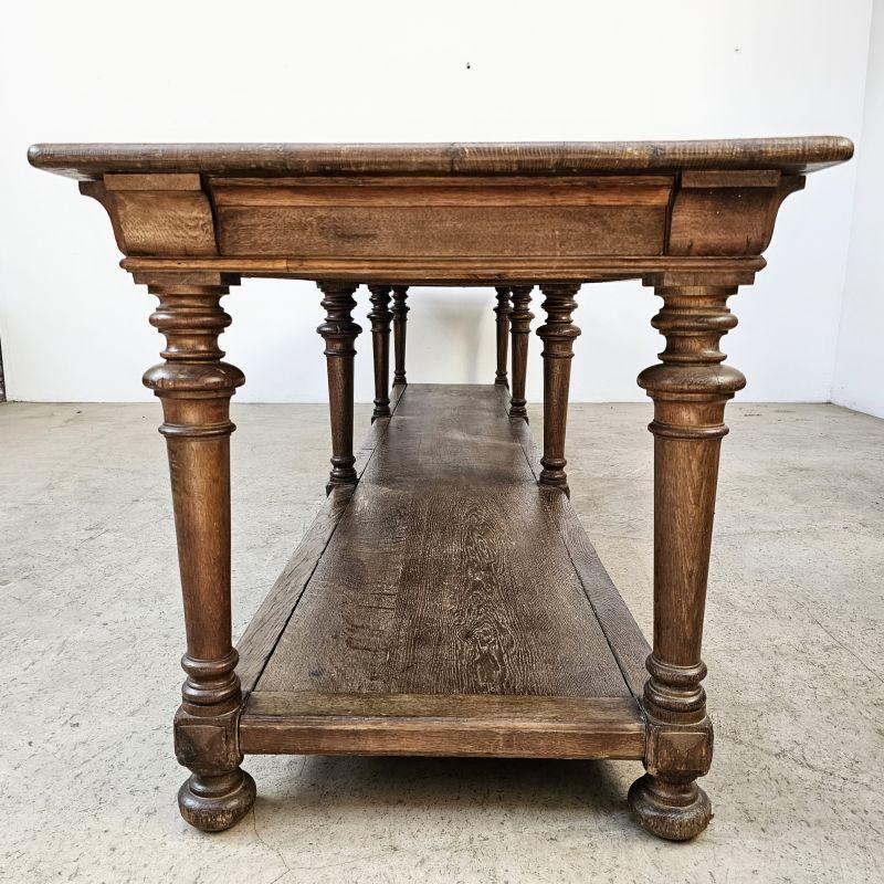 Impressive Large 19th Century French Oak Drapers Table 1