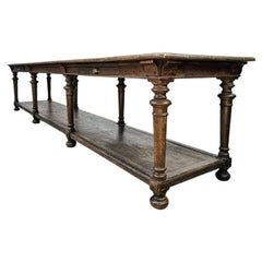 Impressive Large 19th Century French Oak Drapers Table