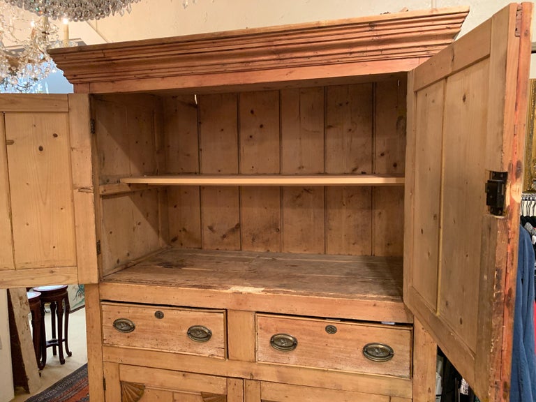 Impressive Large 19th Century Rustic Irish Pine For Sale at