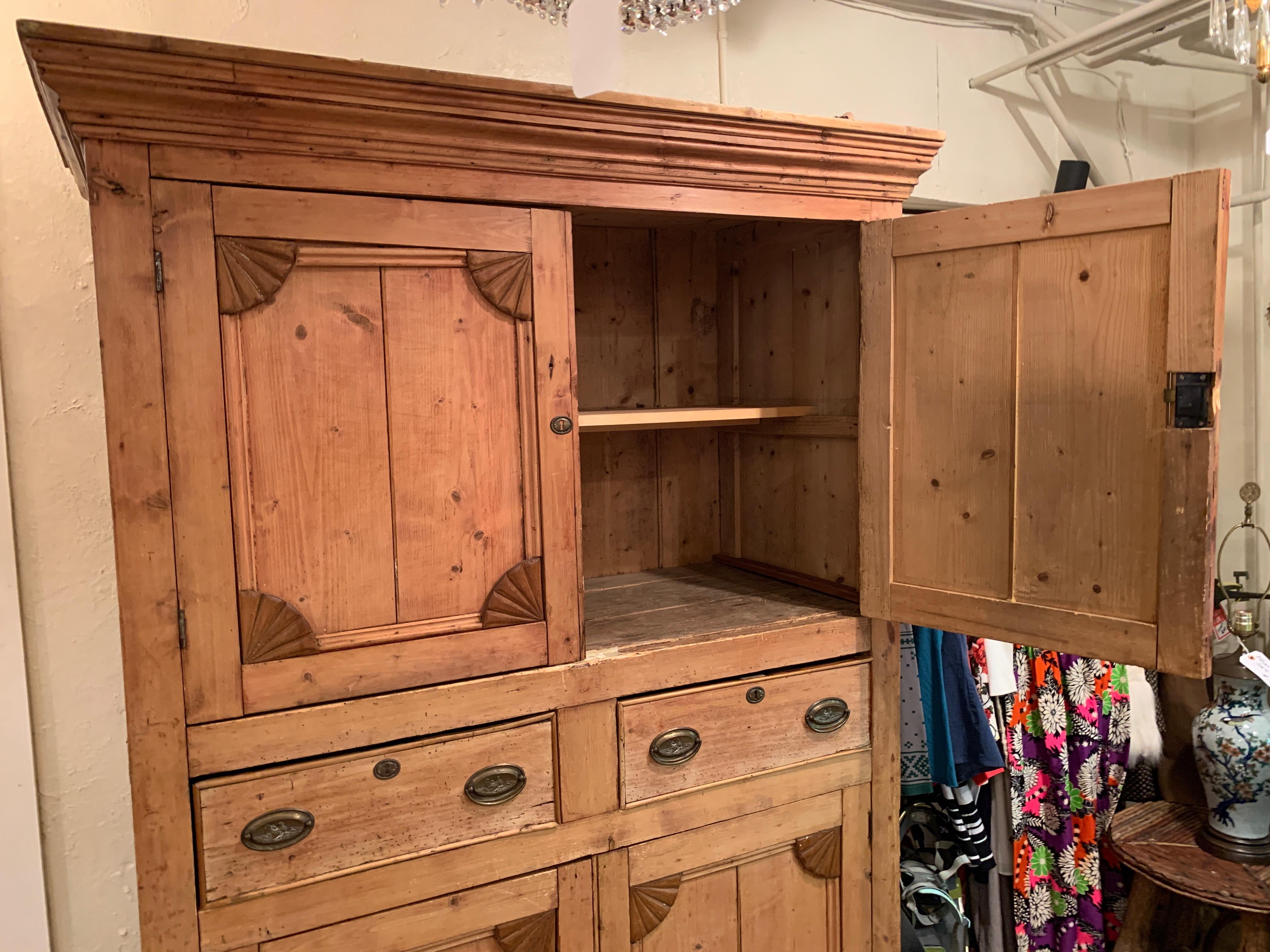 rustic pine cabinet