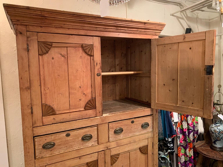 Impressive Large 19th Century Rustic Irish Pine Cabinet ...