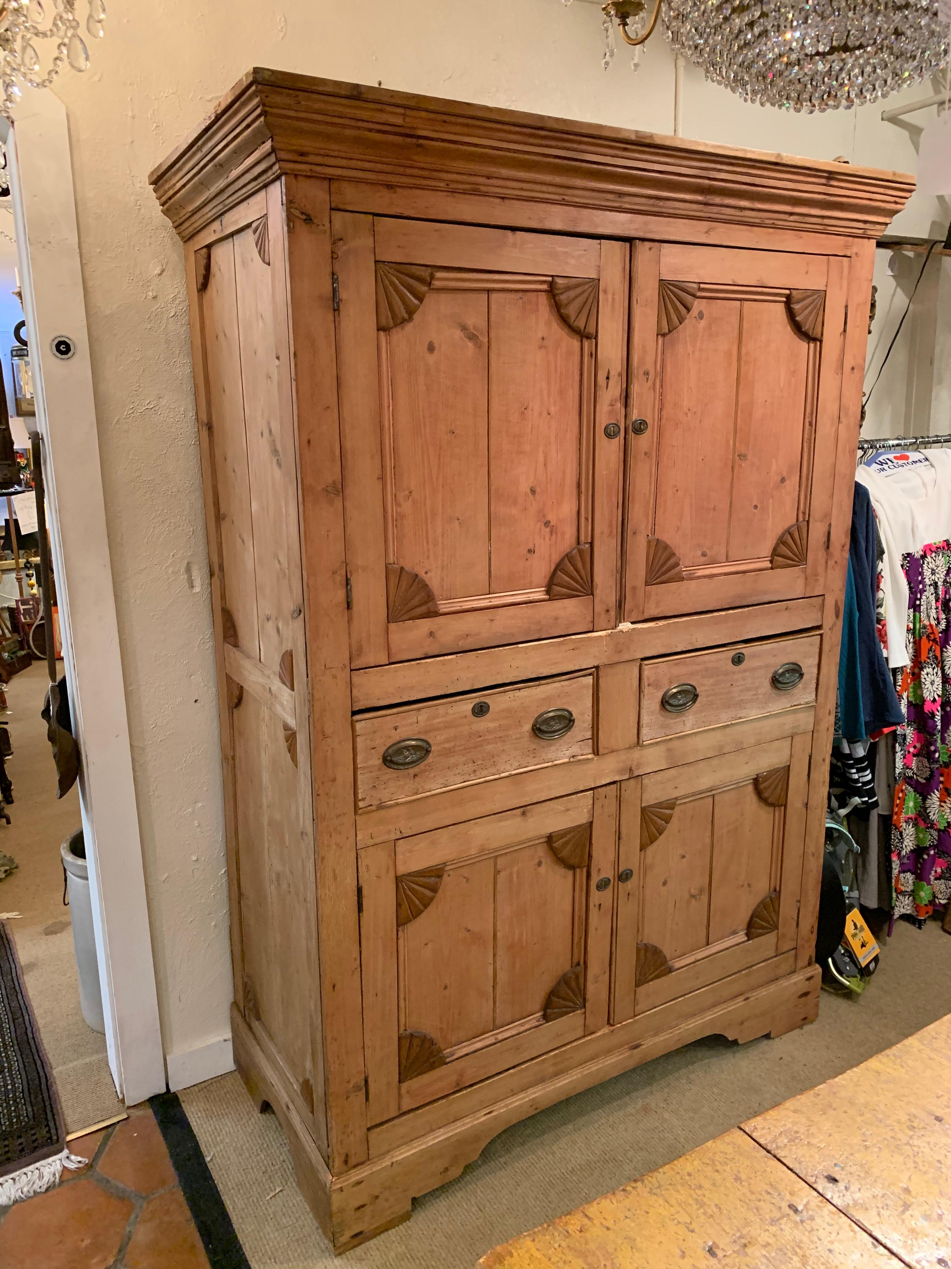 Impressive Large 19th Century Rustic Irish Pine at 1stDibs