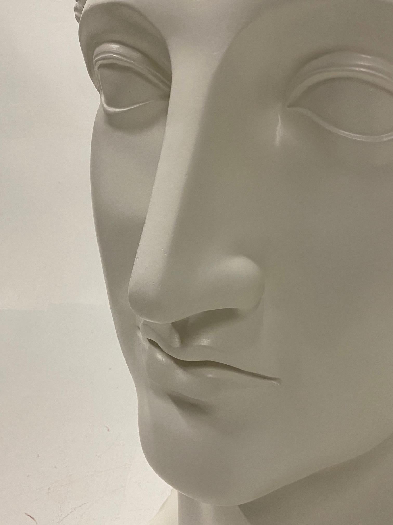 Impressive Large and Romantic Fiberglass Bust of Diana 4