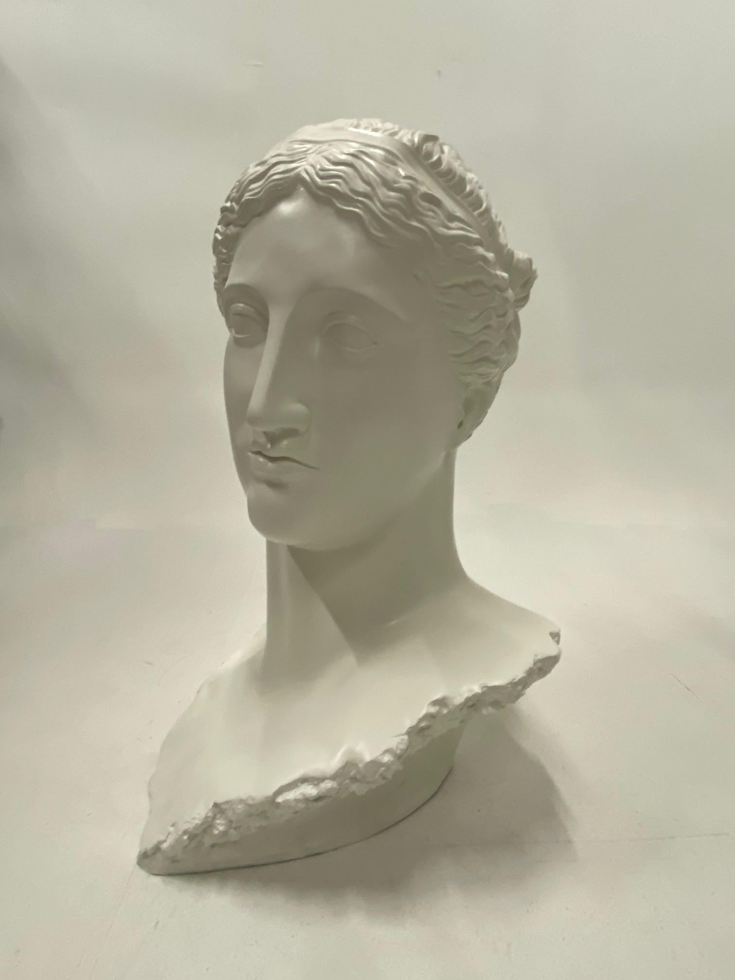 Impressive Large and Romantic Fiberglass Bust of Diana 5
