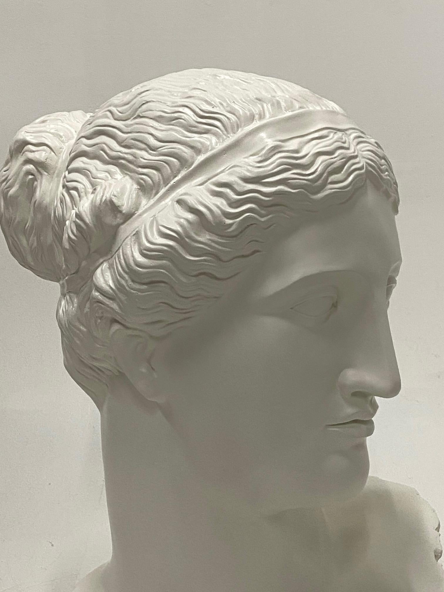 Impressive Large and Romantic Fiberglass Bust of Diana 6