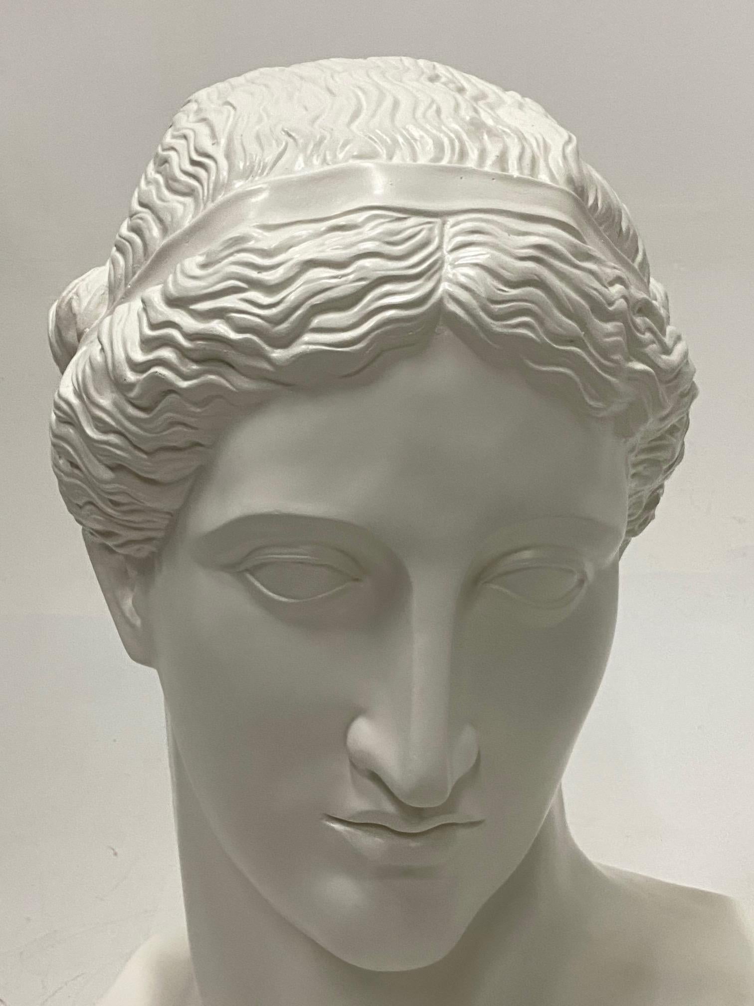 Impressive Large and Romantic Fiberglass Bust of Diana 8