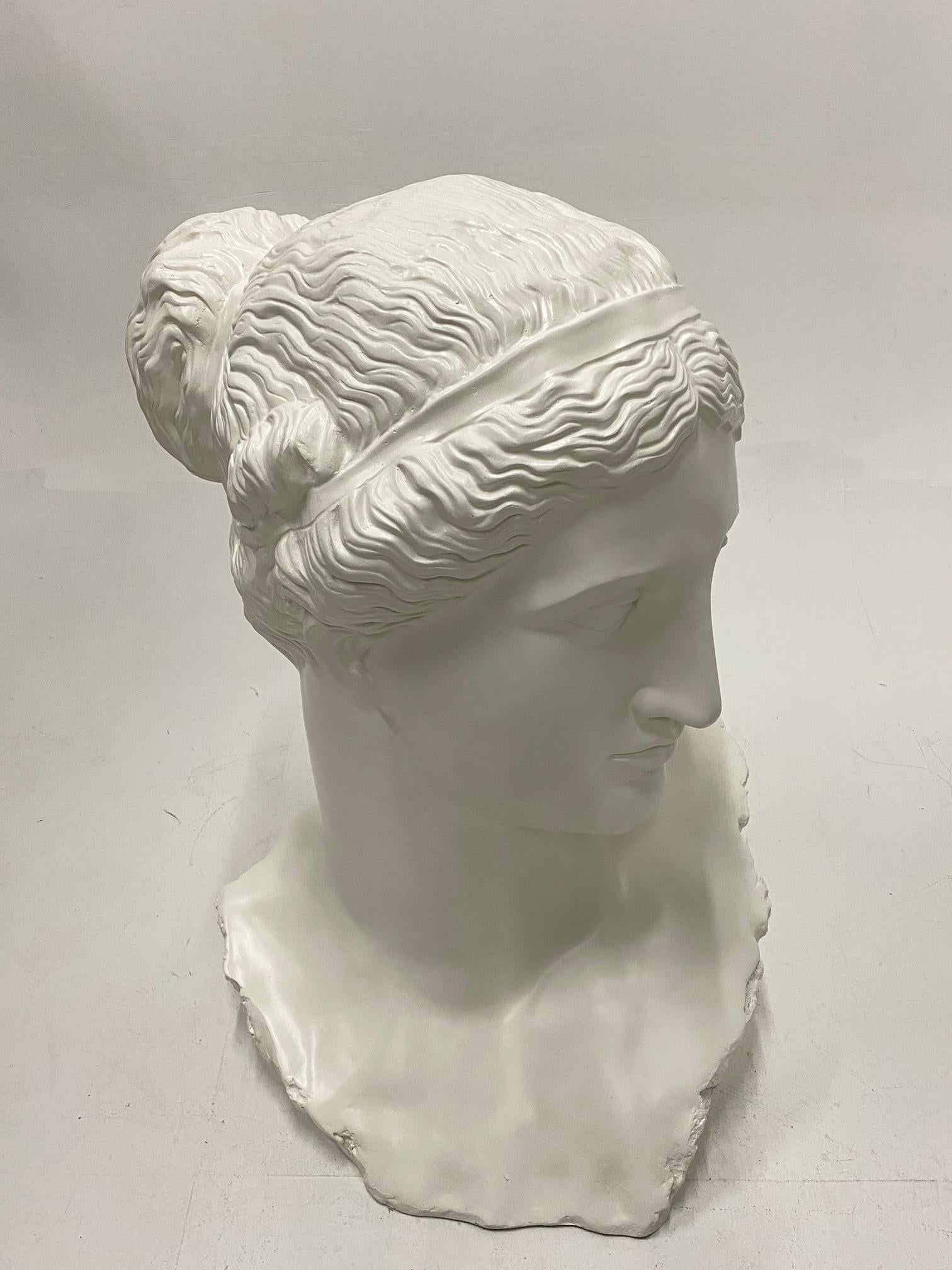 Impressive Large and Romantic Fiberglass Bust of Diana 9