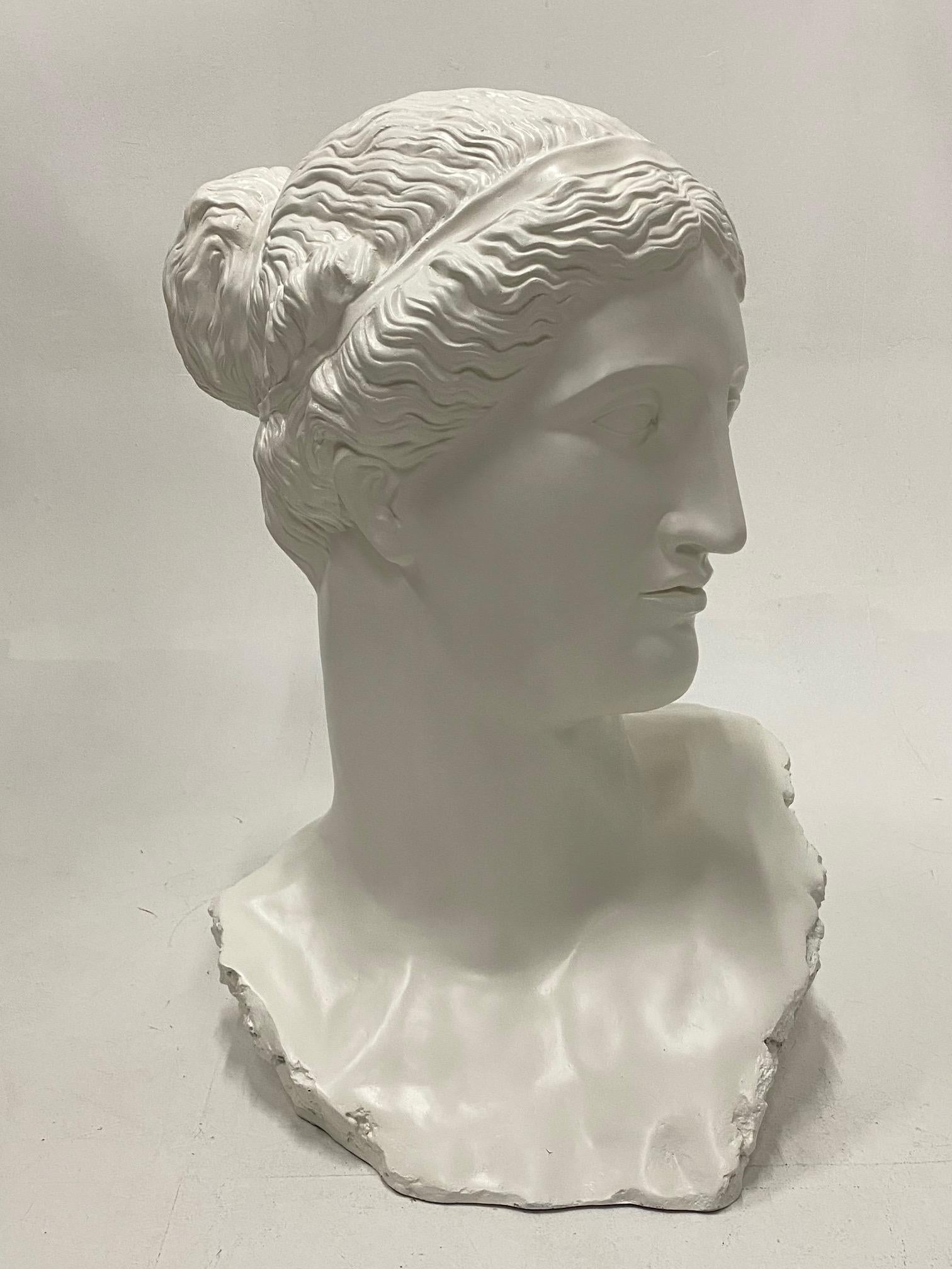 Impressive Large and Romantic Fiberglass Bust of Diana 10