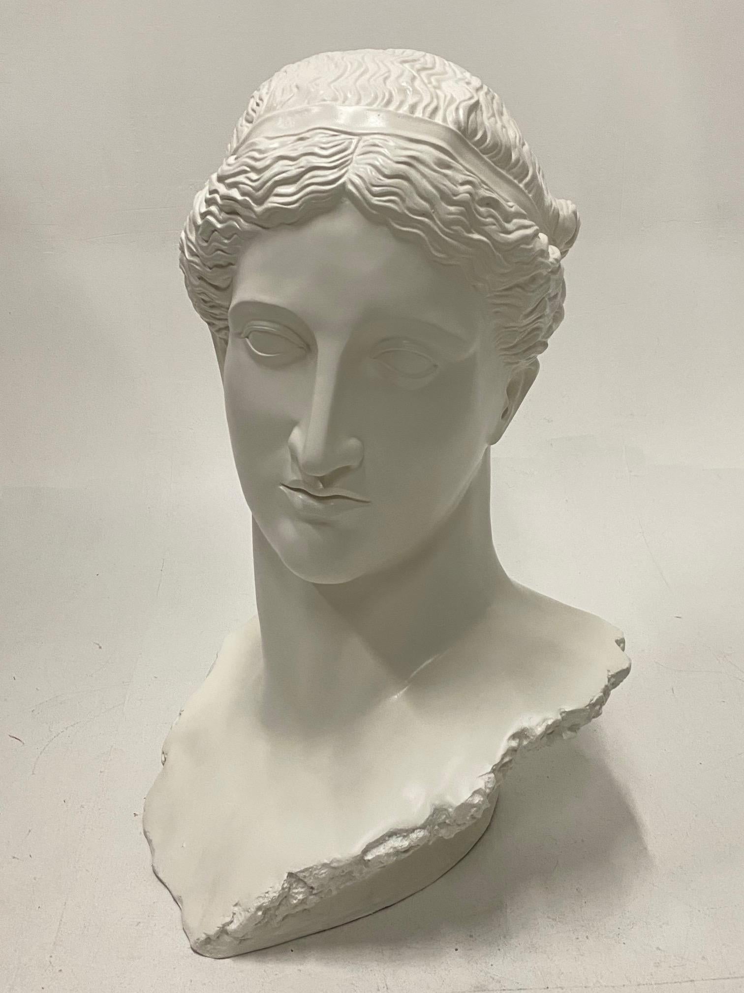 Impressive Large and Romantic Fiberglass Bust of Diana 3