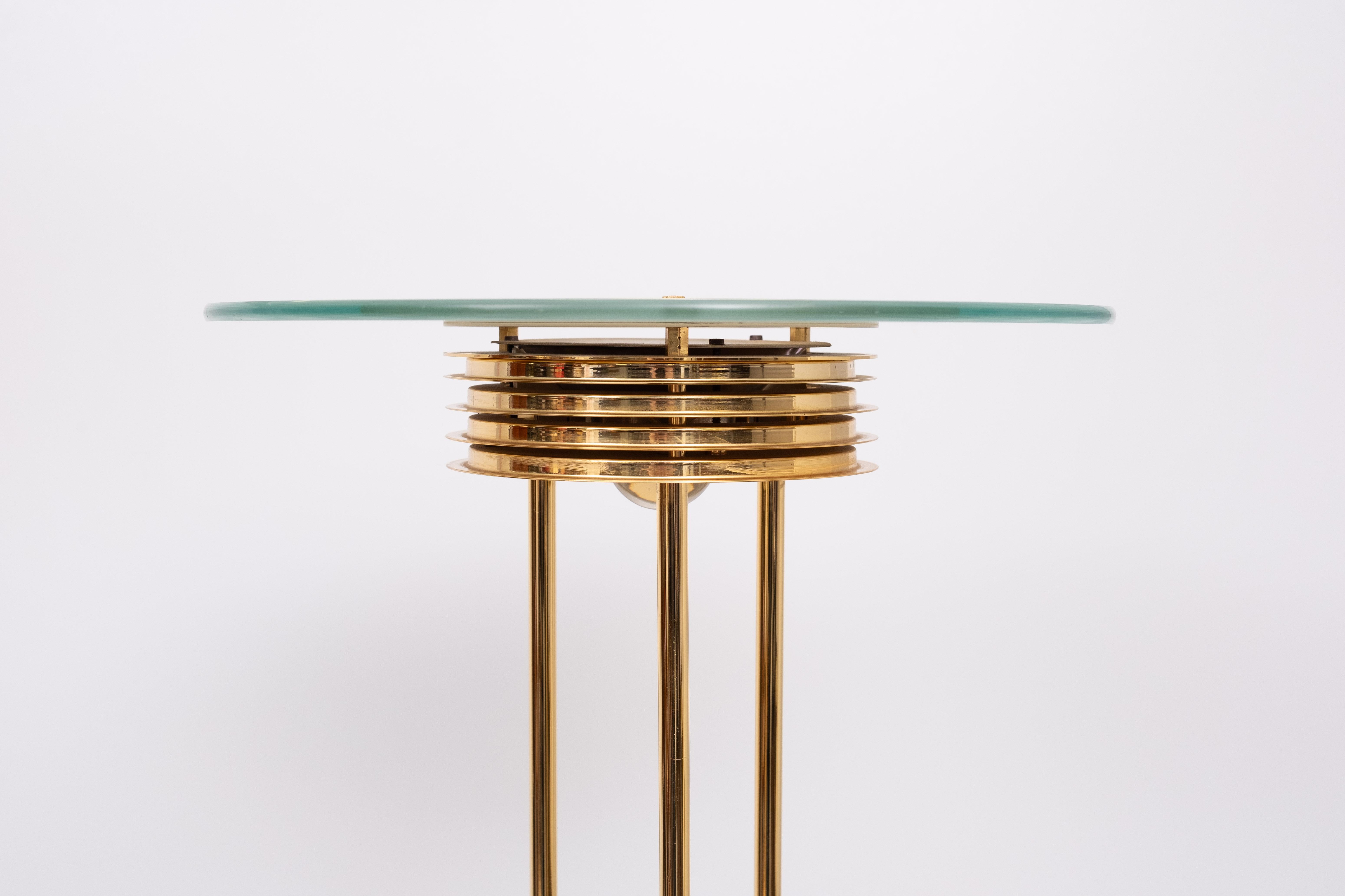 Impressive Large Brass Halogen floor lamp 1980s For Sale 2