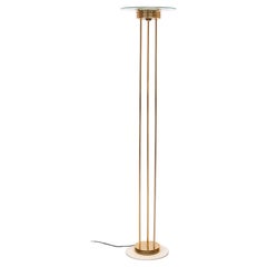 Impressive Large Brass Halogen floor lamp 1980s