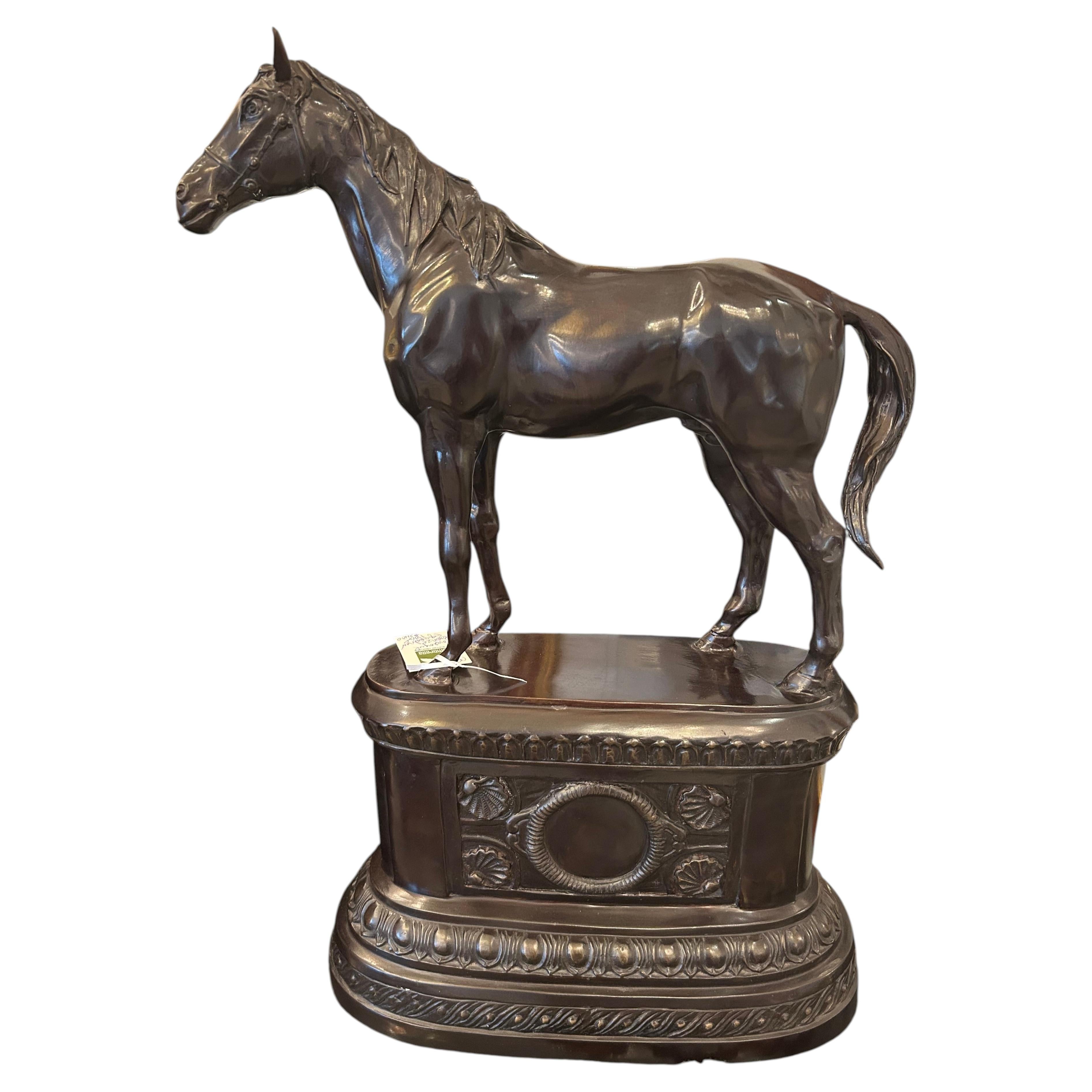 Impressive Large Bronze Equestrian Statue For Sale
