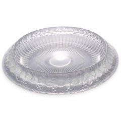 Impressive Large Deluxe Estate Lalique Flower Rimmed Centerpiece Bowl